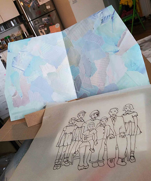 A pop-up memory book, “A Prosperous Family全家福," created by LaGuardia Senior Center student, Margaret Yuen.